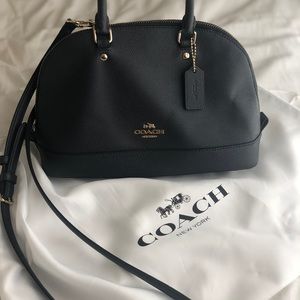 Coach navy blue mini Sierra satchel bag
